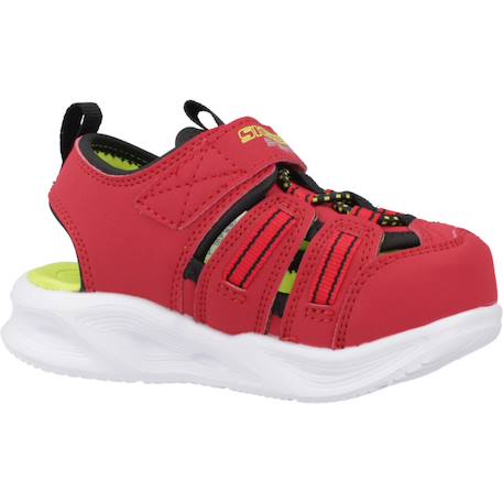 Sandales bébé garçon légère souple Bleu blnv+Noir bklm+Rouge rdbk 17 - vertbaudet enfant 