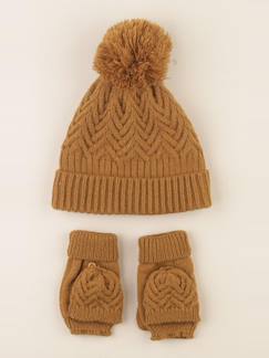Seconde main-Fille-Ensemble bonnet/moufles - 8/10 ans