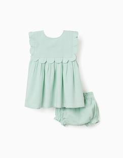 Bébé-Robe, jupe-Robe et bloomer en coton et lin