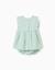 Robe et bloomer en coton et lin Vert clair 2 - vertbaudet enfant 