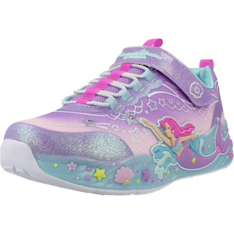 Baskets basses à scratch Bleu blmt+Lvmt levender multi+Violet lvmt 16 - vertbaudet enfant 