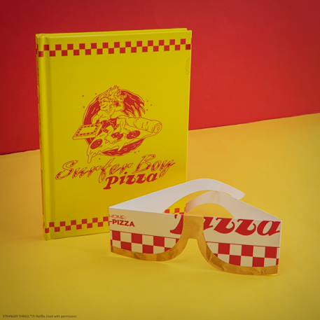 Carnet surfer boy pizza - stranger things Jaune 2 - vertbaudet enfant 