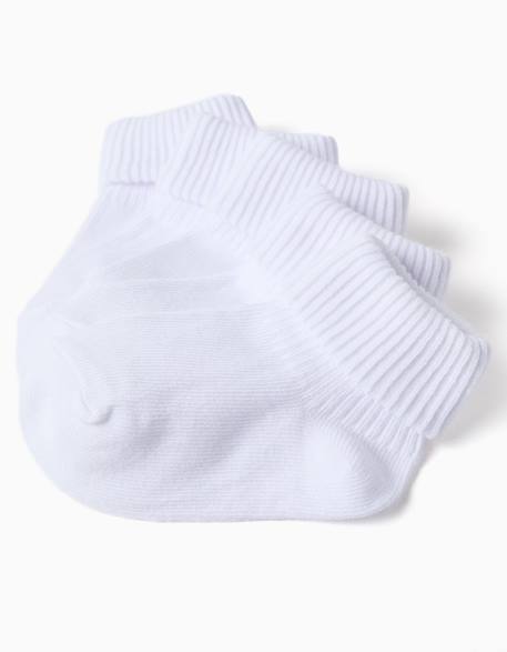 Pack 5 paires de chaussettes avec revers côtelé Blanc 2 - vertbaudet enfant 