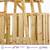 Aire de jeux portique en bois woodi - double balançoire, toboggan, mur d'escalade, bac a sable, table pique nique, cabane, échelle Marron 4 - vertbaudet enfant 