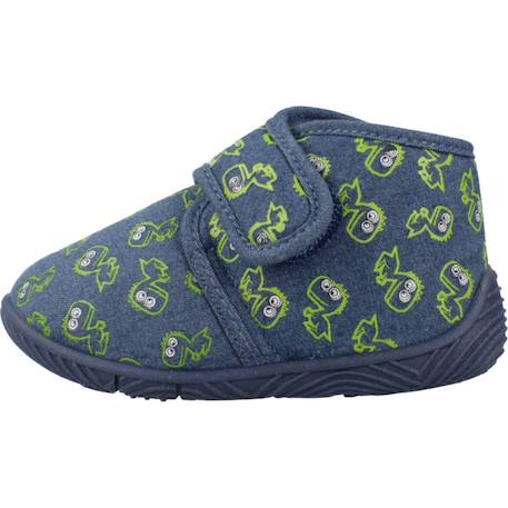 Chaussons garçon modèle ankle boot tulip Bleu 800+Bleu 860 8 - vertbaudet enfant 
