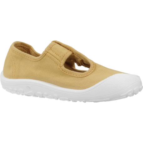 Basket fille textile bosco barefoot Gris hielo+Jaune trigo+Vert aloe 11 - vertbaudet enfant 