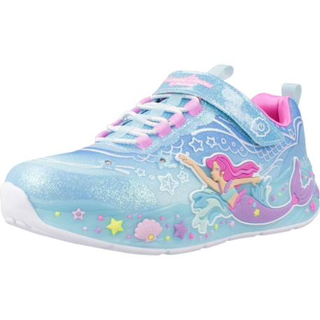 Baskets basses à scratch Bleu blmt+Lvmt levender multi+Violet lvmt 4 - vertbaudet enfant 