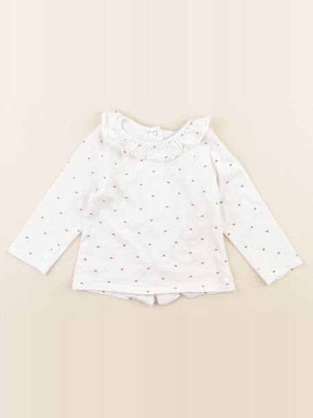 Tee-shirt - 9 mois Blanc 1 - vertbaudet enfant 