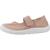 Basket fille textile mercedita Blanc blanco+Rose ballet 8 - vertbaudet enfant 