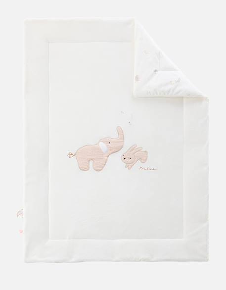 Couverture en veloudoux® - bali et moka Ecru 2 - vertbaudet enfant 