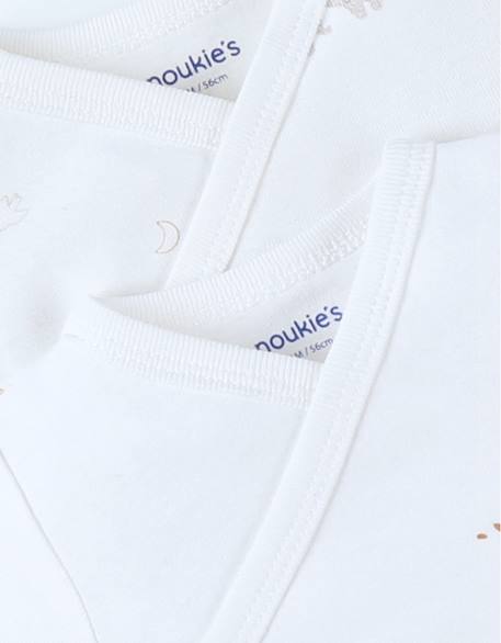 Lot 2 bodys croisés jersey bio Ecru 4 - vertbaudet enfant 