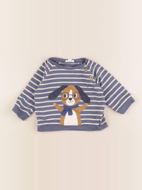 Sweat - 9 mois Bleu 1 - vertbaudet enfant 