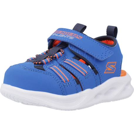 Sandales bébé garçon légère souple Bleu blnv+Noir bklm+Rouge rdbk 4 - vertbaudet enfant 