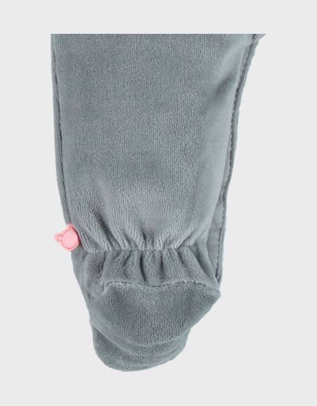 Pyjama bébé velours brodé Vert 5 - vertbaudet enfant 