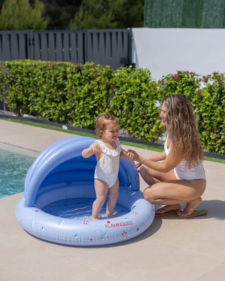Piscine enfant avec auvent protection soleil Bleu+Rose 3 - vertbaudet enfant 