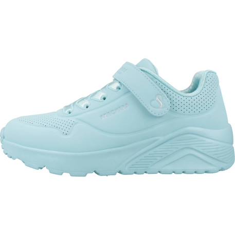 Basket fille synthétique légère et souple Blanc+Bleu turq+Bleu turquoise 8 - vertbaudet enfant 
