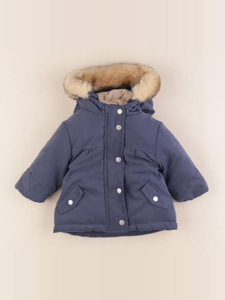 Manteau doublure amovible - 3 mois Bleu 1 - vertbaudet enfant 