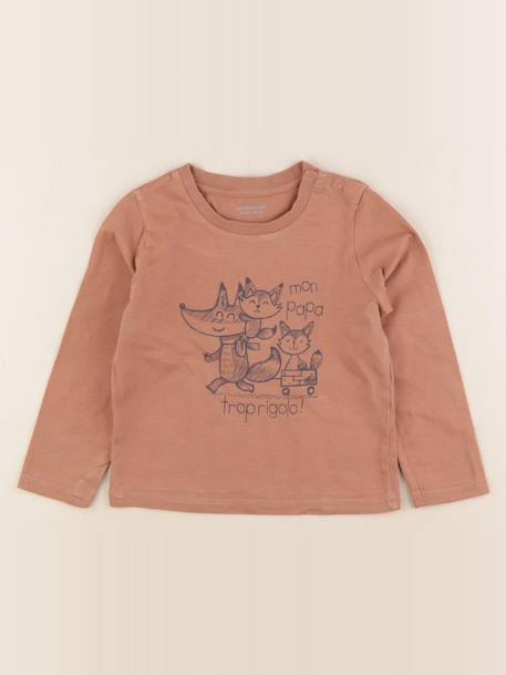 Tee-shirt - 24 mois Marron 1 - vertbaudet enfant 