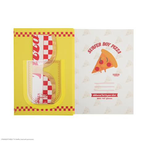 Carnet surfer boy pizza - stranger things Jaune 5 - vertbaudet enfant 