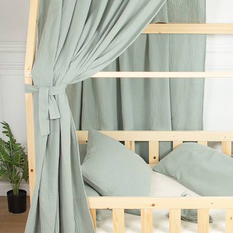 Embrasses attaches à nouer pour ciel de lit cabane Beige+Blanc+Bleu+Camel+Écru+Gris+Rose+Terracotta+Vert de gris 26 - vertbaudet enfant 