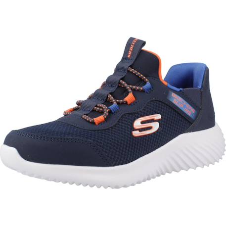 Basket garçon synthétique slip-ins légère Bleu nvbl+Gris ccor+Gris et corail+Noir bblm 4 - vertbaudet enfant 
