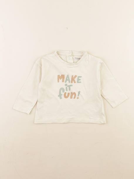 Tee-shirt - 12 mois Blanc 1 - vertbaudet enfant 