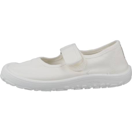Basket fille textile mercedita Blanc blanco+Rose ballet 2 - vertbaudet enfant 