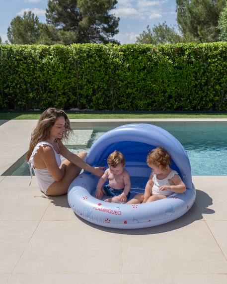 Piscine enfant avec auvent protection soleil Bleu+Rose 2 - vertbaudet enfant 