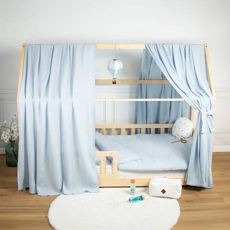 Embrasses attaches à nouer pour ciel de lit cabane Beige+Blanc+Bleu+Camel+Écru+Gris+Rose+Terracotta+Vert de gris 9 - vertbaudet enfant 