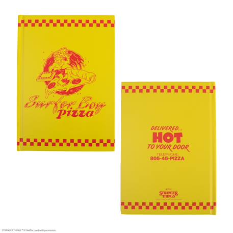 Carnet surfer boy pizza - stranger things Jaune 4 - vertbaudet enfant 