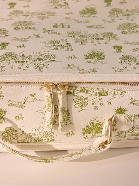 Valisette en tissu - imprimé albertine Imprimé  bali corail+Imprimé  famrer vert 8 - vertbaudet enfant 