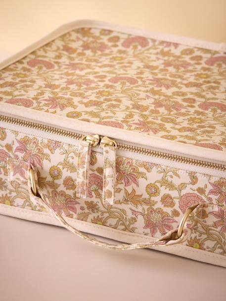 Valisette en tissu - imprimé albertine Imprimé  bali corail+Imprimé  famrer vert 2 - vertbaudet enfant 