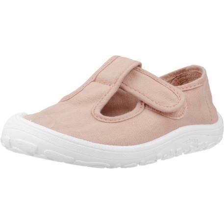 Basket fille textile bosco barefoot Blanc blanco+Bleu atlntc+Bleu marino+Gris hielo+Rose ballet+Vert aloe 28 - vertbaudet enfant 