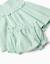 Robe et bloomer en coton et lin Vert clair 4 - vertbaudet enfant 
