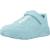 Basket fille synthétique légère et souple Blanc+Bleu turq+Bleu turquoise 10 - vertbaudet enfant 