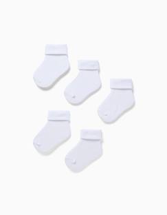 -Pack 5 paires de chaussettes avec revers côtelé
