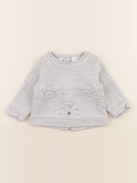 Sweat - 9 mois Gris 1 - vertbaudet enfant 
