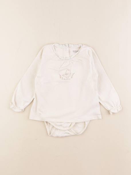 Body tee-shirt - 12 mois Blanc 1 - vertbaudet enfant 