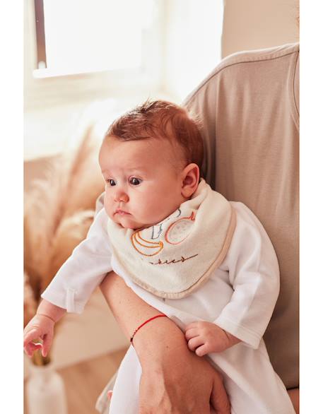 Lot de 2 bavoirs bandana en éponge Jaune 2 - vertbaudet enfant 