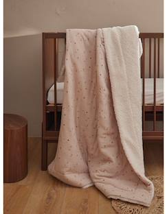 Linge de maison et décoration-Couverture en mousseline de coton et sherpa