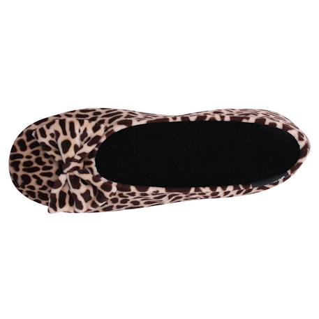 Chaussons ballerines ultra confortables, semelle en cuir, détail grand nœud Aubergine+Bleu canard+Bleu canardfleurs+Girafe+Gris chiné clair+Ivoire+Rayure marinière+Rayuresbleues+Rouge+Sauge+Vert d'eau 21 - vertbaudet enfant 