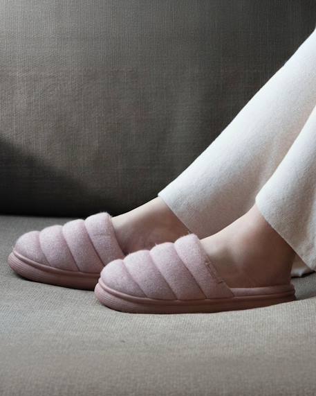 Chaussons mules velours semelle bloup xtra confort Blush+Ivoire+Léopard bordeaux+Multicolor 2 - vertbaudet enfant 