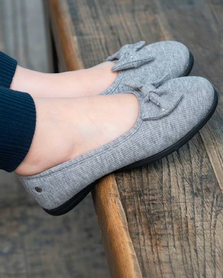Chaussons ballerines souples, ultra confortables et légers, confort technologie everywear Bleu canardfleurs+Bleu marine+Grisirisé+Rayuresbleues+Sauge+Sauge noeud irisé 14 - vertbaudet enfant 