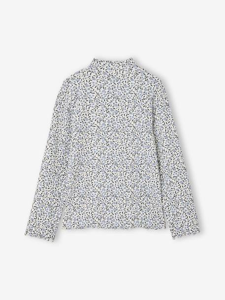 Sous-pull fille manches longues écru+vert 2 - vertbaudet enfant 
