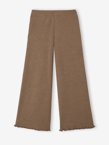 Legging large fille gris chiné+taupe 5 - vertbaudet enfant 
