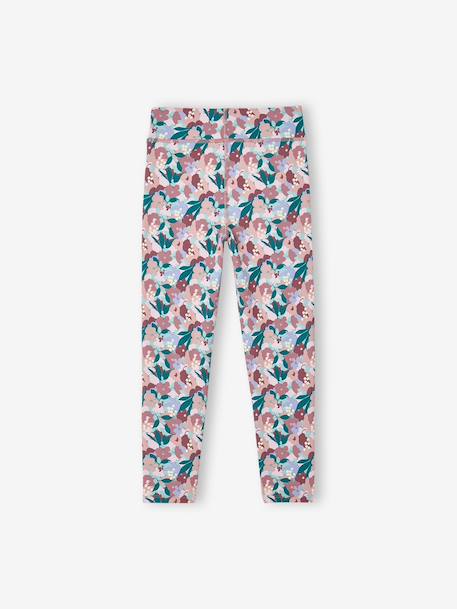 Legging technique sport imprimé fille anthracite+vieux rose 7 - vertbaudet enfant 