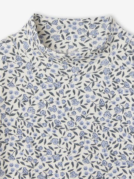 Sous-pull fille manches longues écru+vert 3 - vertbaudet enfant 