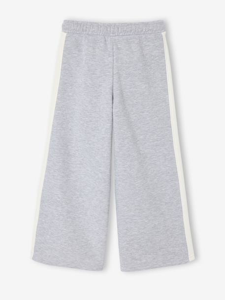 Pantalon jogging large fille gris chiné 3 - vertbaudet enfant 