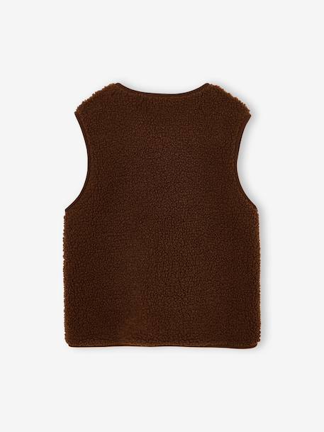 Veste sans manches chocolat+noir+sable 2 - vertbaudet enfant 