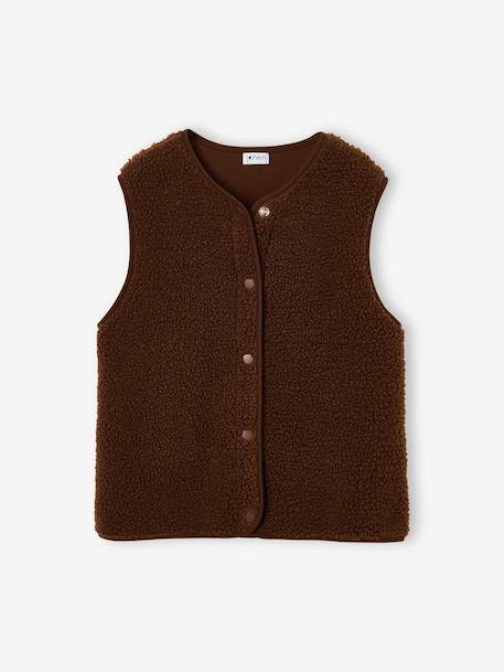 Veste sans manches chocolat+noir+sable 1 - vertbaudet enfant 